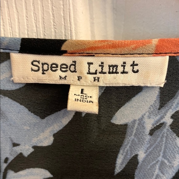 Speed Limit Floral Kimono with Orange and Purple Flowers Large - Picture 2 of 4